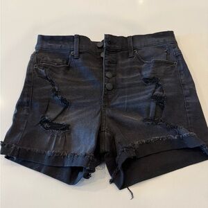 Mudd Black Distressed Jean Shorts